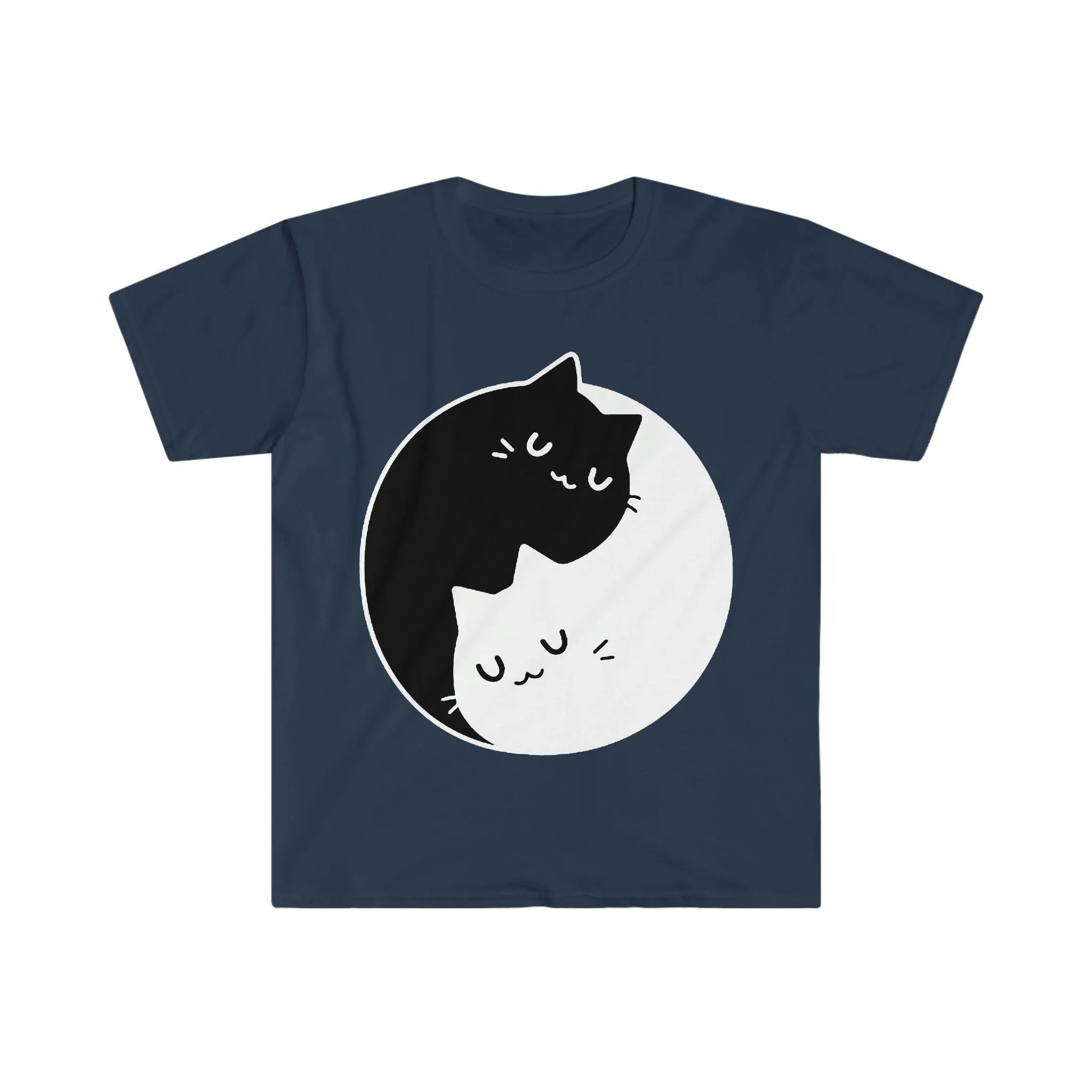 Yin Yang Cats T-Shirts , Yin Yang Duality || Yin Yang Cats || Perfect Gift - S M L Xl - Ladies, Men Unisex || Bff Couple Gift Ideas,Cat Mom