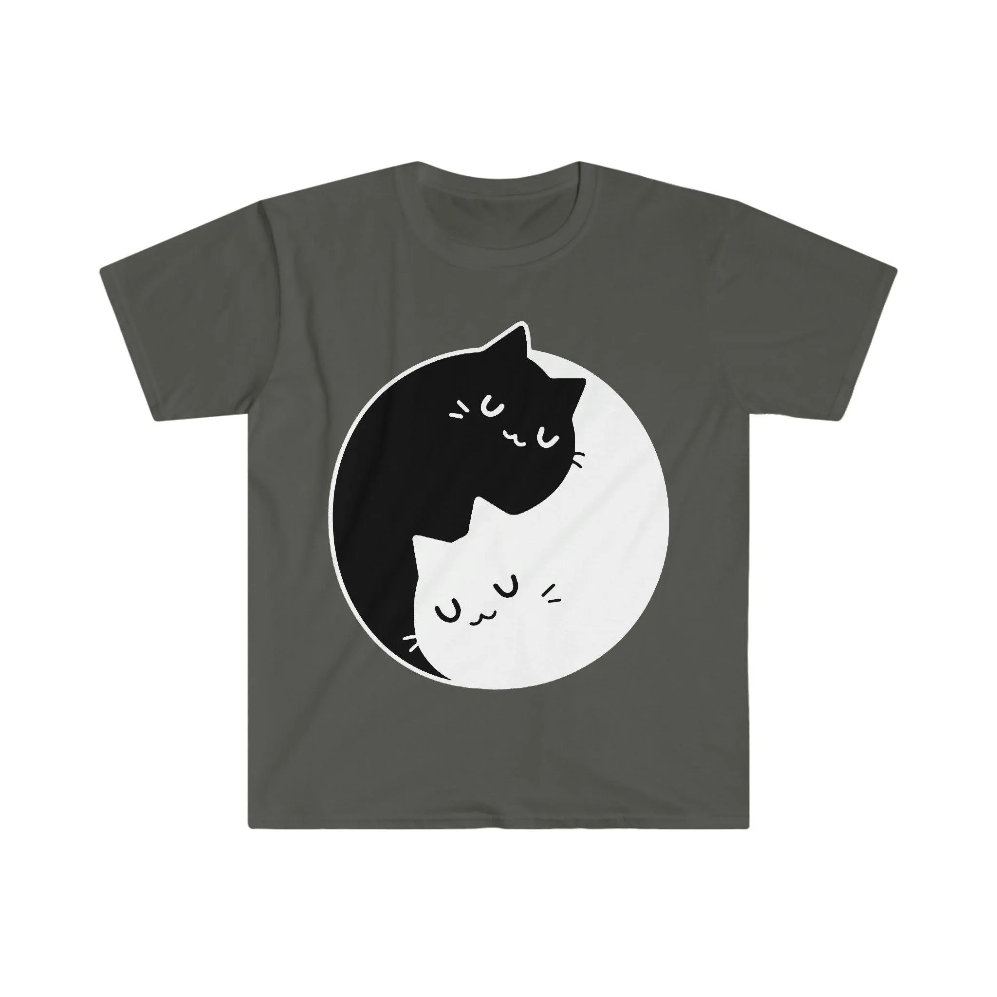 Yin Yang Cats T-Shirts , Yin Yang Duality || Yin Yang Cats || Perfect Gift - S M L Xl - Ladies, Men Unisex || Bff Couple Gift Ideas,Cat Mom