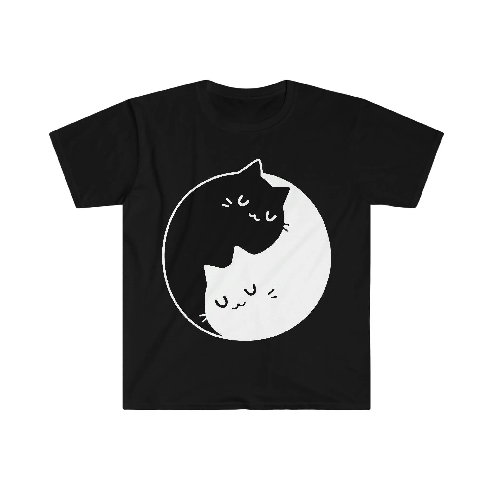 Yin Yang Cats T-Shirts , Yin Yang Duality || Yin Yang Cats || Perfect Gift - S M L Xl - Ladies, Men Unisex || Bff Couple Gift Ideas,Cat Mom