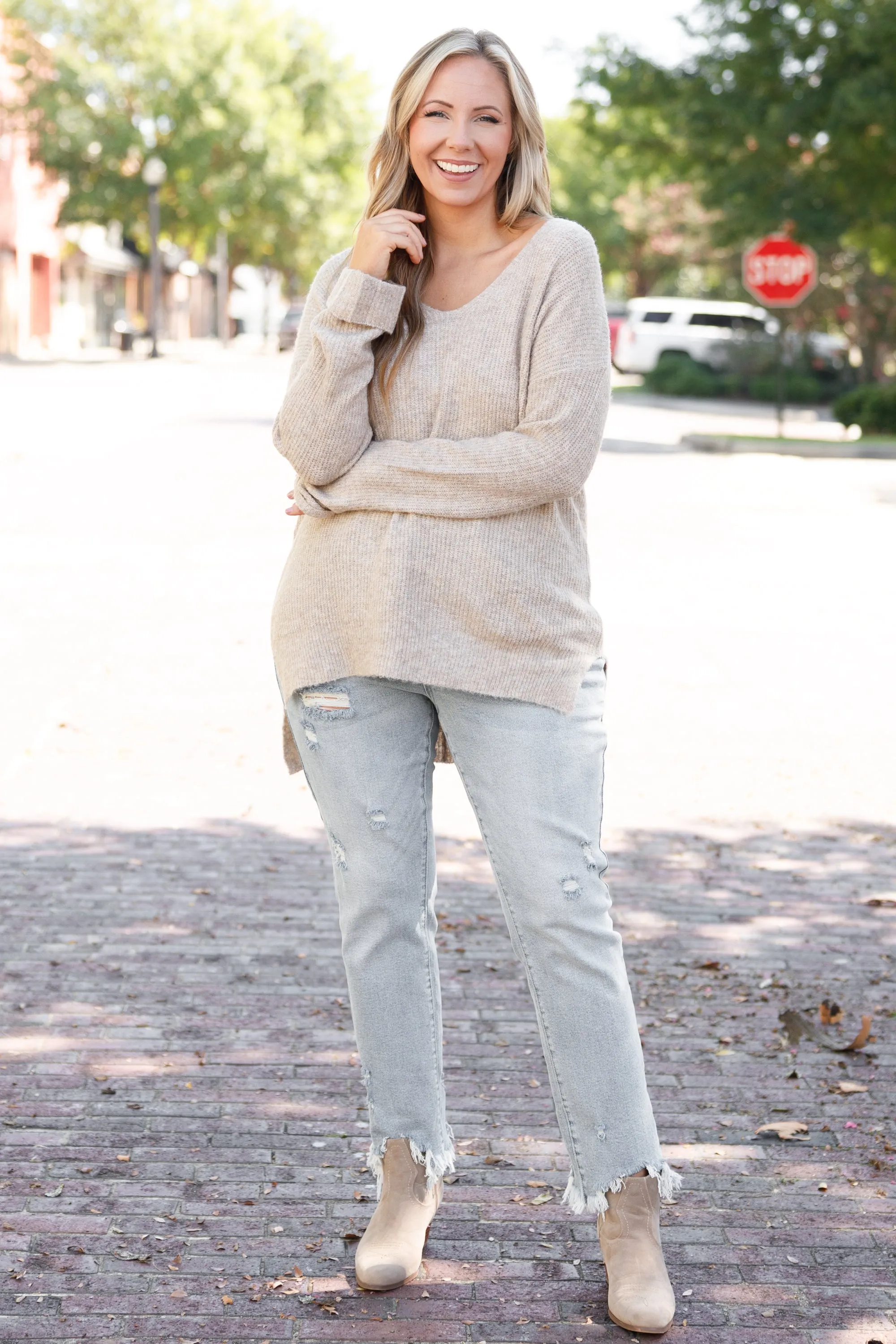 You're My Soft Spot Sweater, Beige