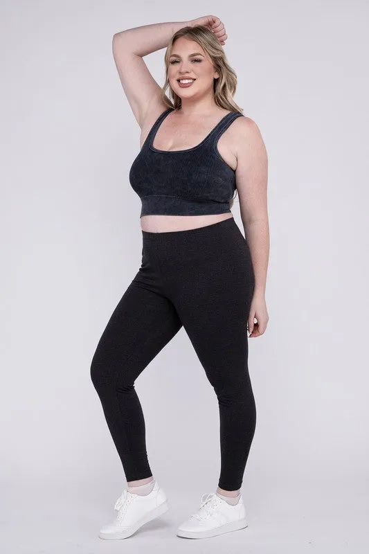 ZENANA Plus Premium Cotton Full Length Leggings