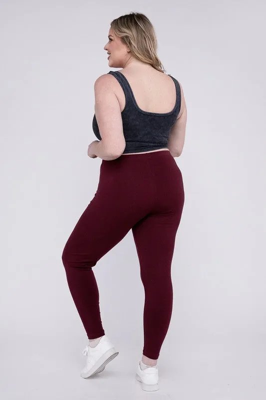 ZENANA Plus Premium Cotton Full Length Leggings