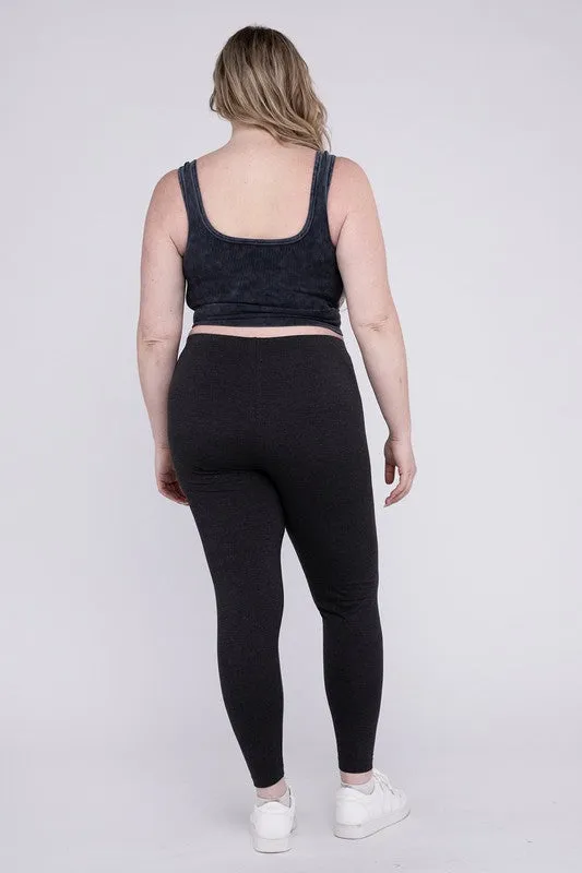 ZENANA Plus Premium Cotton Full Length Leggings