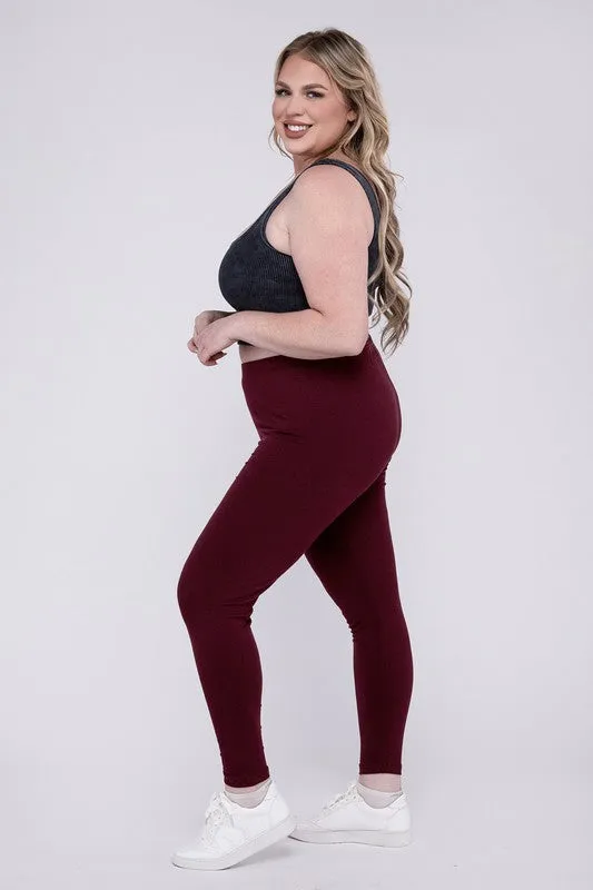ZENANA Plus Premium Cotton Full Length Leggings