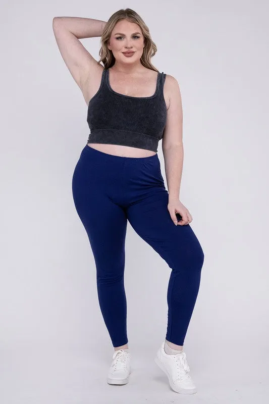 ZENANA Plus Premium Cotton Full Length Leggings