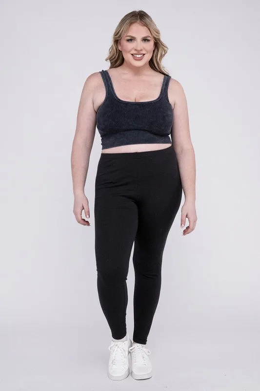 ZENANA Plus Premium Cotton Full Length Leggings