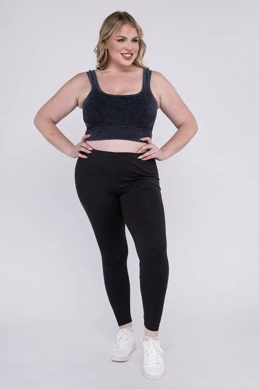ZENANA Plus Premium Cotton Full Length Leggings