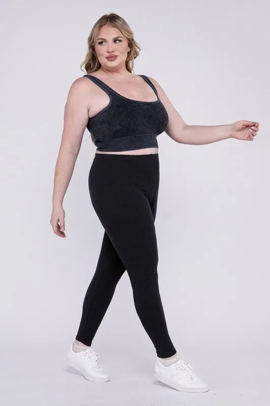 ZENANA Plus Premium Cotton Full Length Leggings