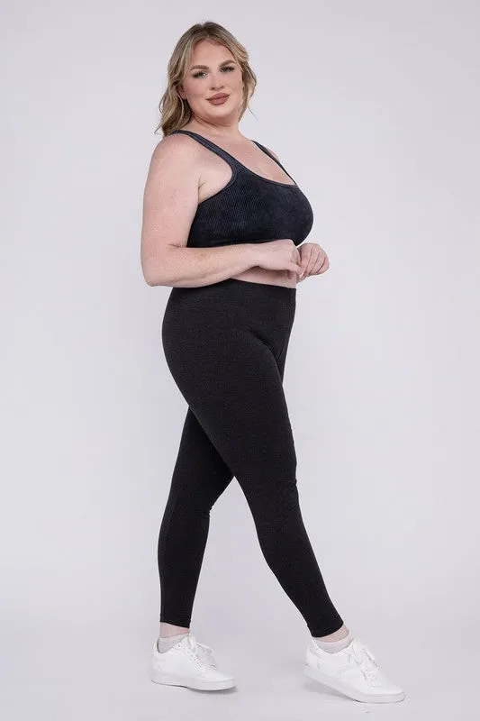 ZENANA Plus Premium Cotton Full Length Leggings