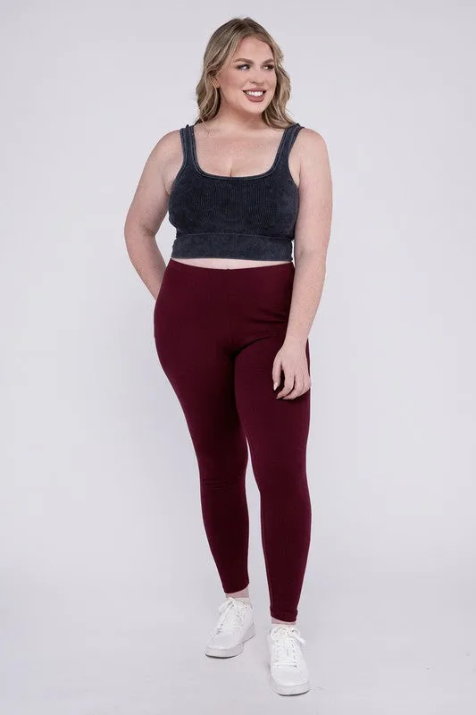 ZENANA Plus Premium Cotton Full Length Leggings